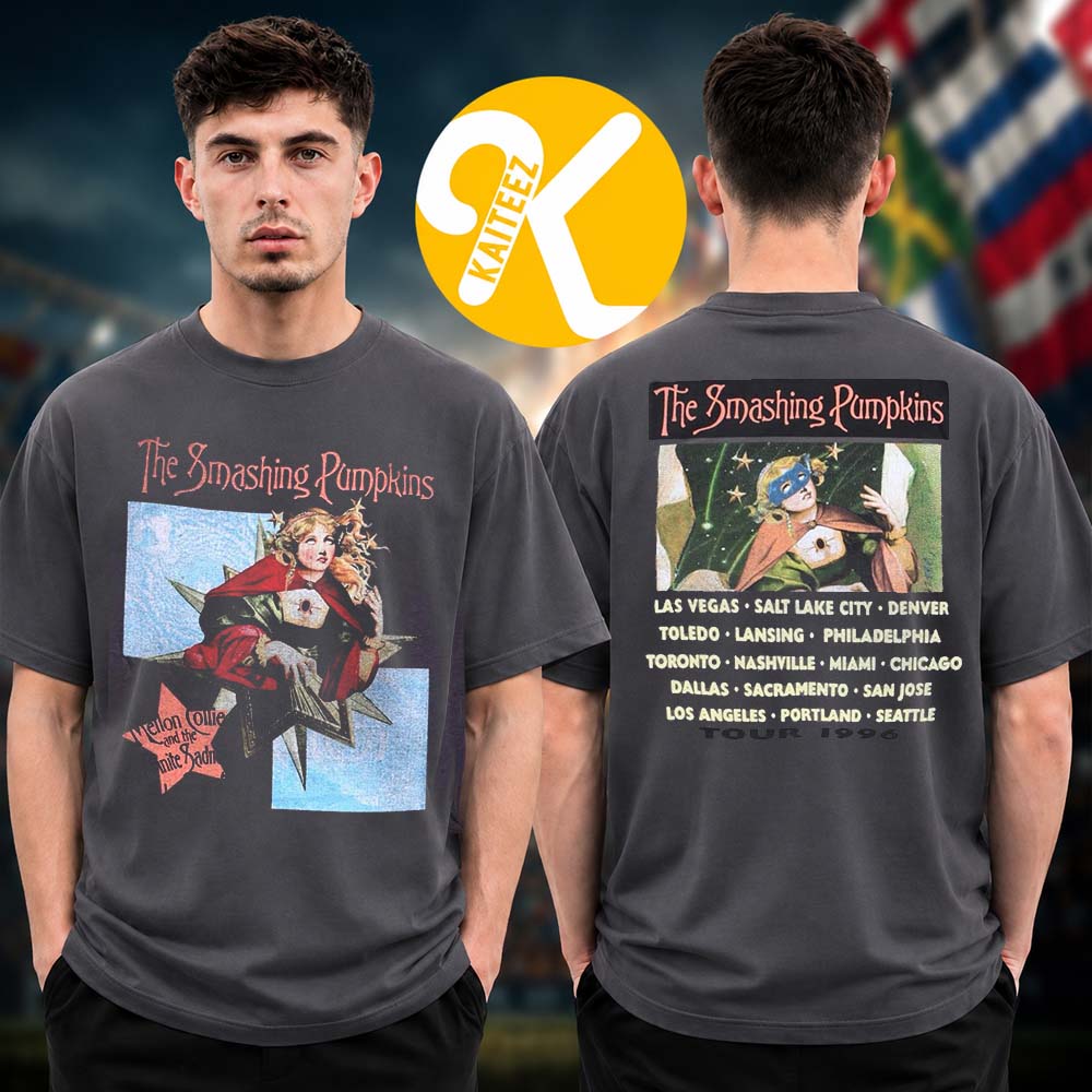 The Smashing Pumpkins Merch Mellon Collie Charcoal Two Sided Unisex T-Shirt The Smashing Pumpkins Merch Mellon Collie Charcoal Two Sided Unisex T-Shirt