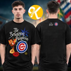 The Smashing Pumpkins x SB Cubs Chicago Pop Up Merch Exclusive Collab Black Two Sided Unisex T-Shirt