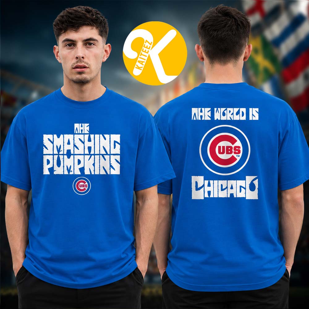 The Smashing Pumpkins x SB Cubs Chicago Pop Up Merch Exclusive Collab Royal Two Sided Unisex T-Shirt The Smashing Pumpkins x SB Cubs Chicago Pop Up Merch Exclusive Collab Royal Two Sided Unisex T-Shirt