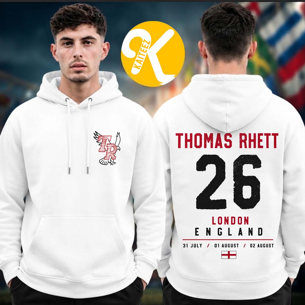 Thomas Rhett London UK Exclusive Tee White Two Sided Unisex Hoodie Thomas Rhett London UK Exclusive Tee White Two Sided Unisex Hoodie