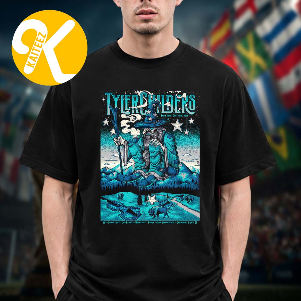 Tyler Childers Greenwood Village CO Event Poster At Fiddler’s Green Amphitheatre In Greenwood Village CO On July 18 2026 Unisex T-Shirt Tyler Childers Greenwood Village CO Event Poster At Fiddler’s Green Amphitheatre In Greenwood Village CO On July 18 2026 Unisex T-Shirt