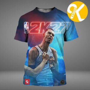 Victor Wembanyama NBA 2K27 Standard Edition Cover Athlete All Over Print Shirt