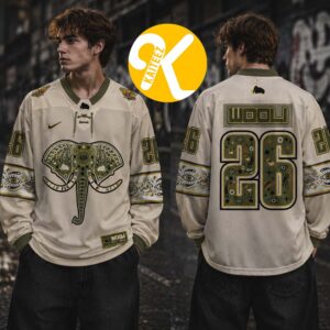 WOOLI Merch Tan Forest Long Sleeve Jersey Shirt