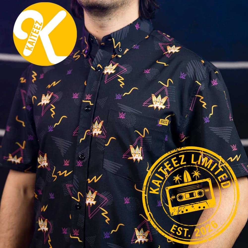 WWE Retro Wrestling RSVLTLS Collection Summer Hawaiian Shirt WWE Retro Wrestling RSVLTLS Collection Summer Hawaiian Shirt