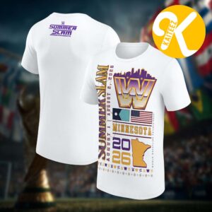 WWE SummerSlam 2026 Minneapolis Minnesota On August 1 2 2026 Retro State Two Sided Unisex T-Shirt