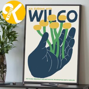 Wilco Band Event Poster At Greenfield Lake Amphitheater In Wilmington NC On July 13 2026 Home Decor Poster Canvas