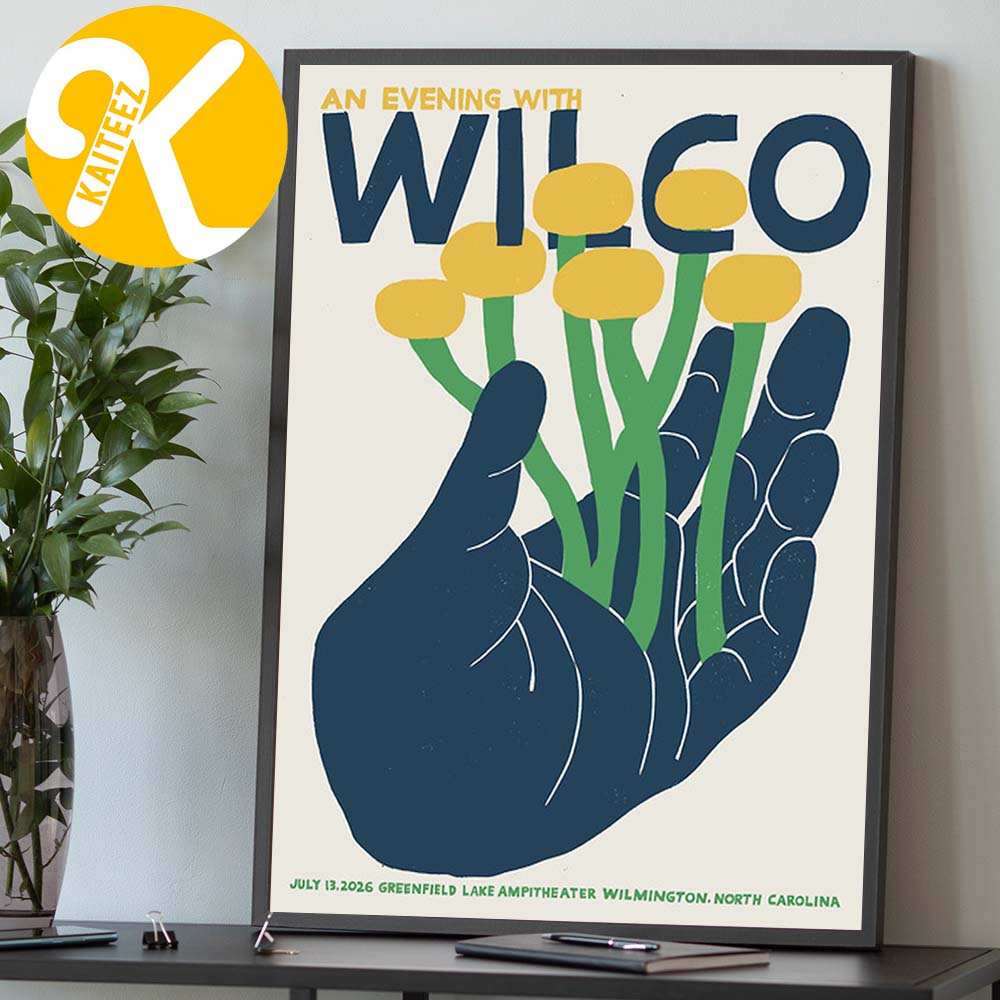 Wilco Band Event Poster At Greenfield Lake Amphitheater In Wilmington NC On July 13 2026 Home Decor Poster Canvas Wilco Band Event Poster At Greenfield Lake Amphitheater In Wilmington NC On July 13 2026 Home Decor Poster Canvas