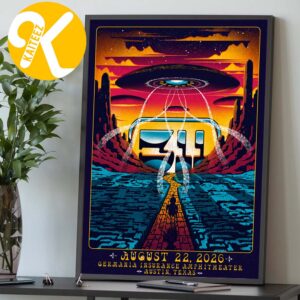 311 Band Austin TX Event Poster At Germania Insurance Amphitheater In Austin TX On August 22 2026 Home Decor Poster Canvas