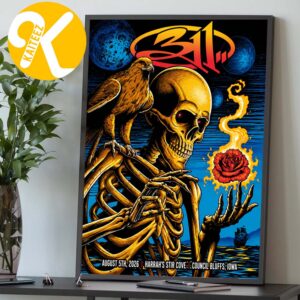 311 Band Council Bluffs IA Event Poster At Harrah’s Stir Cove In Council Bluffs IA On August 5 2026 Home Decor Poster Canvas