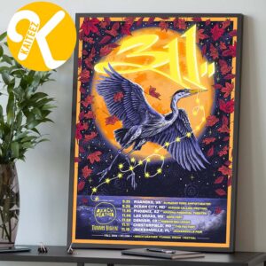 311 Band Fall Tour 2026 US Tour Dates With Beach Weather And Tunnel Vision Home Decor Poster Canvas