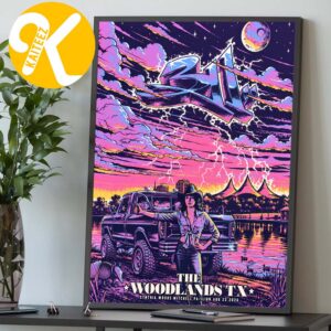 311 Band The Woodlands TX Event Poster At The Cynthia Woods Mitchell Pavilion In Woodlands TX On August 23 2026 Home Decor Poster Canvas