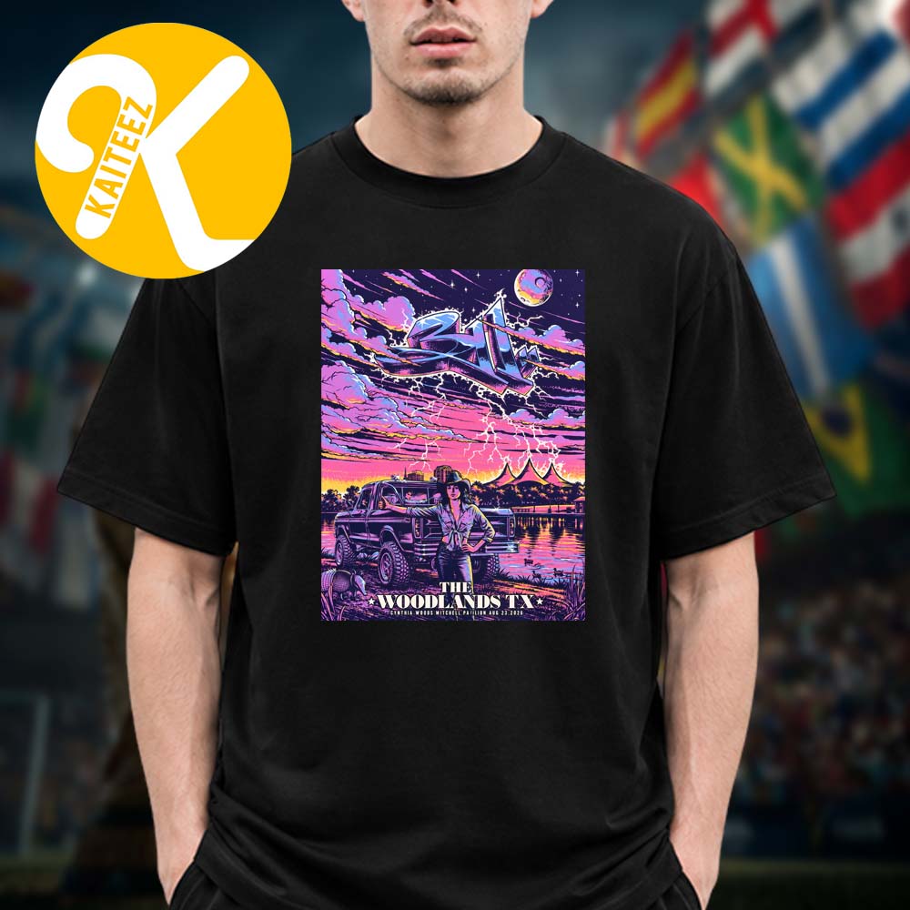 311 Band The Woodlands TX Event Poster At The Cynthia Woods Mitchell Pavilion In Woodlands TX On August 23 2026 Unisex T-Shirt 311 Band The Woodlands TX Event Poster At The Cynthia Woods Mitchell Pavilion In Woodlands TX On August 23 2026 Unisex T-Shirt
