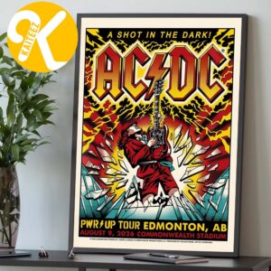 ACDC Edmonton AB Event Poster At Commmonwealth Stadium In Edmonton AB On August 9 2026 Home Decor Poster Canvas