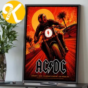 ACDC Las Vegas NV Event Poster At Allegiant Stadium In Las Vegas NV On August 1 2026 Home Decor Poster Canvas
