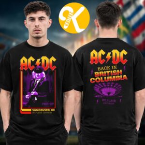 ACDC Vancouver BC Canada Event Tee At BC Place In Vancouver BC On August 13 2026 Two Sided Unisex T-Shirt