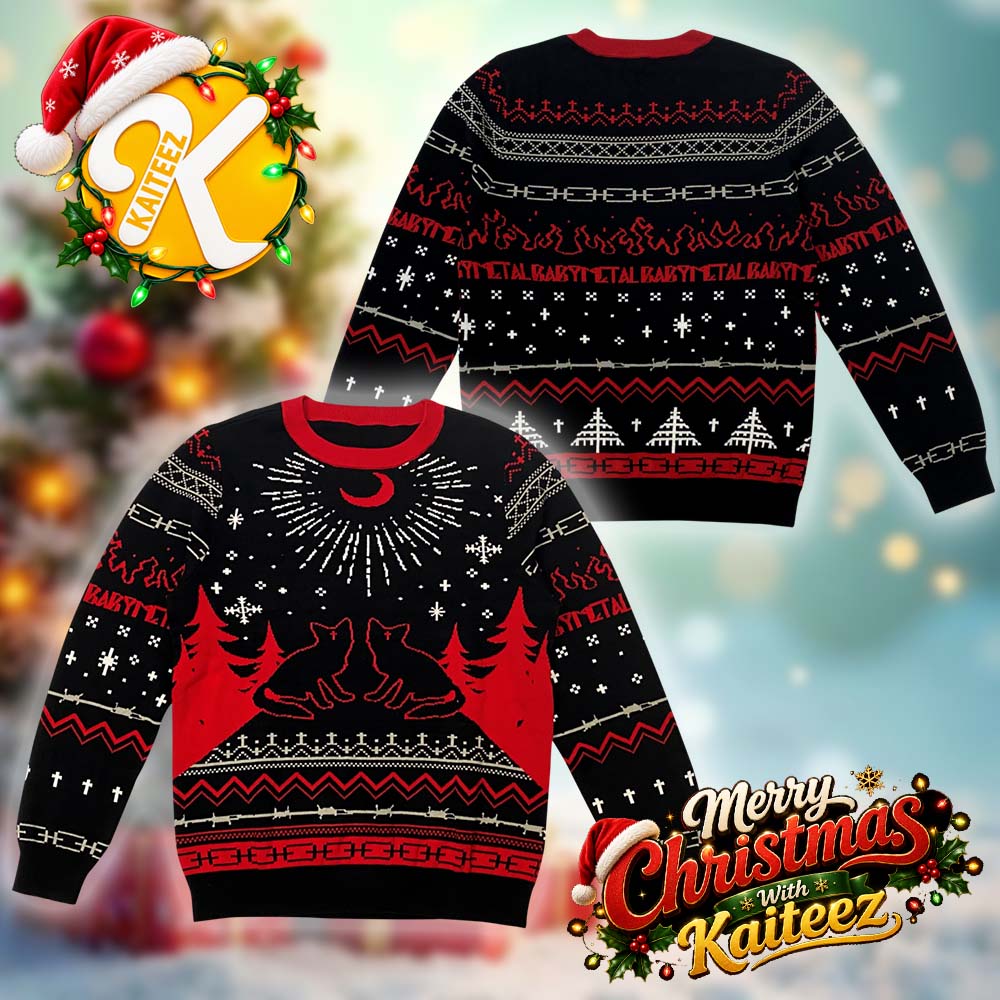 Babymetal Best Give For Holidays Red Moon Ugly Christmas Sweater Babymetal Best Give For Holidays Red Moon Ugly Christmas Sweater