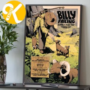 Billy Failing Colorado Summer Road Trip 2026 Event Poster Tour Dates Home Decor Poster Canvas