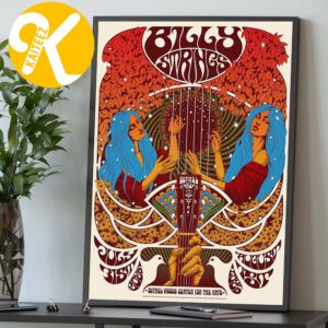 Billy Strings Bethel NY Event Poster At Bethel Woods Center For the Arts In Bethel NY On July 31 And August 1 2026 Art By Simon Berndt Home Decor Poster Canvas