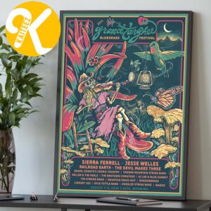 Bluegrass Festival 2026 Event Poster In Alta Wyoming On August 7-9 2026 Line Up Home Decor Poster Canvas