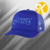 Cleveland Sirens WNBA Merch Siren Blue And White Primary Logo Classic Cap Hat Snapback