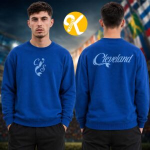 Cleveland Sirens WNBA Merch Wild Collective Siren Blue Two Sided Unisex Crewneck