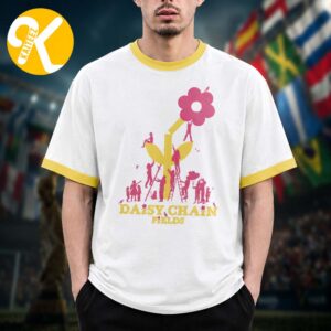 Daisy Chain Fields Festival 2026 Merch At Great Park Live In Irvine CA On August 29 2026 Fields Ringer Unisex T-Shirt