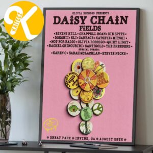 Daisy Chain Fields Festival 2026 Standard Event Poster At Great Park Live In Irvine CA On August 29 2026 Home Decor Poster Canvas