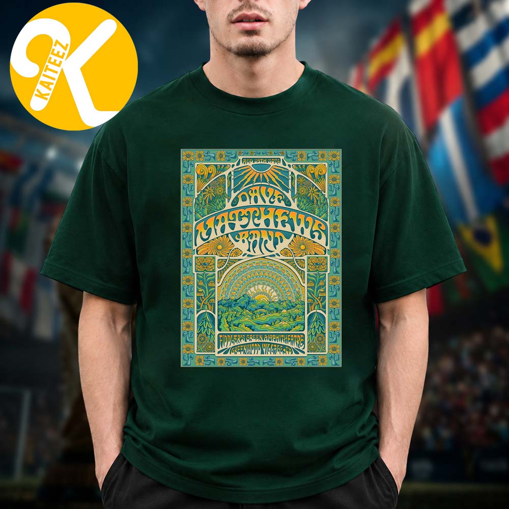 Dave Matthews Band Greenwood Village CO Poster Night 2 At Fiddler’s Green Amphitheatre In Greenwood Village CO On August 29 2026 Unisex T-Shirt Dave Matthews Band Greenwood Village CO Poster Night 2 At Fiddler’s Green Amphitheatre In Greenwood Village CO On August 29 2026 Unisex T-Shirt