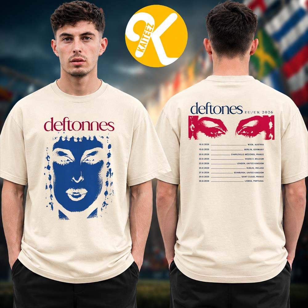 Deftones Merch EU UK Summer Tour 2026 Graphic Eyes Two Sided Unisex T-Shirt Deftones Merch EU UK Summer Tour 2026 Graphic Eyes Two Sided Unisex T-Shirt