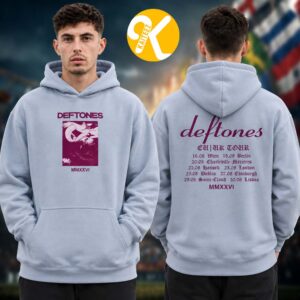 Deftones Merch EU UK Summer Tour 2026 Photo Tour Dates Two Sided Unisex Hoodie