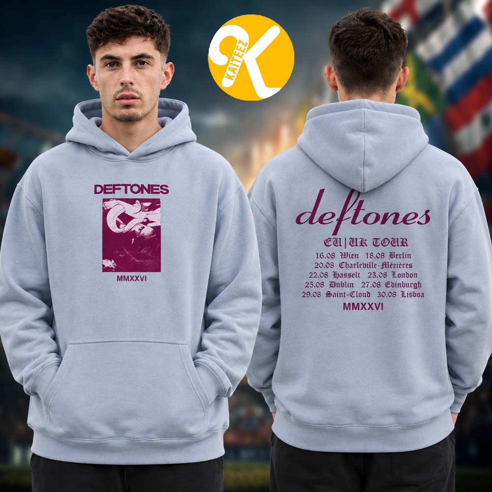 Deftones Merch EU UK Summer Tour 2026 Photo Tour Dates Two Sided Unisex Hoodie Deftones Merch EU UK Summer Tour 2026 Photo Tour Dates Two Sided Unisex Hoodie