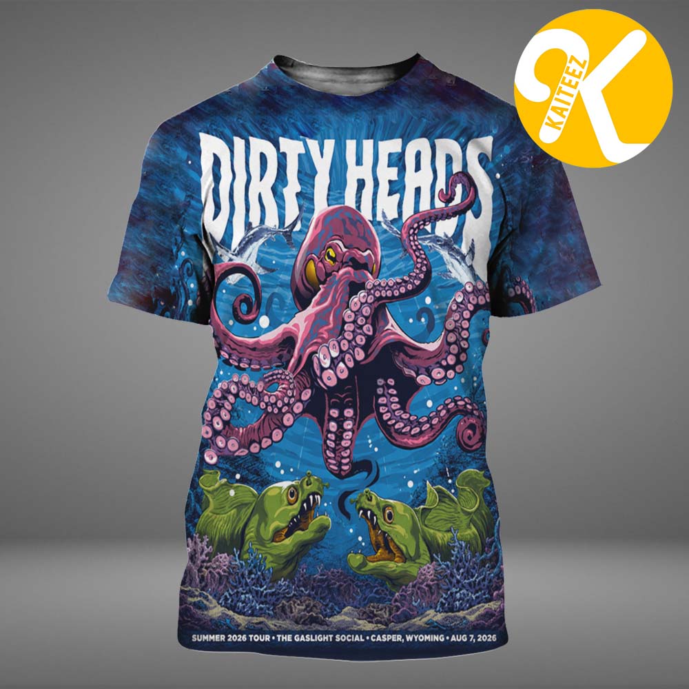 Dirty Heads Casper WY Event Poster At The Gaslight Social In Casper Wyoming On August 7 2026 All Over Print Shirt Dirty Heads Casper WY Event Poster At The Gaslight Social In Casper Wyoming On August 7 2026 All Over Print Shirt