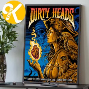Dirty Heads Council Bluffs IA Event Poster At Harrah’s Stir Cove In Council Bluffs IA On August 5 2026 Home Decor Poster Canvas