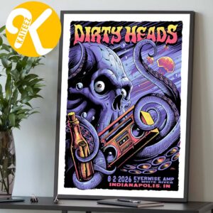 Dirty Heads Indianapolis IN Event Poster At Everwise AMP At White River In Indianapolis IN On August 2 2026 Home Decor Poster Canvas