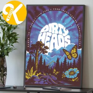 Dirty Heads Nampa ID Event Poster At Ford Idaho Center Amphitheater In Nampa ID On August 11 2026 Home Decor Poster Canvas