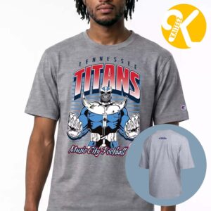 Disney Marvel NFL Collection Merch Thanos x Tennessee Titans Unisex T-shirt