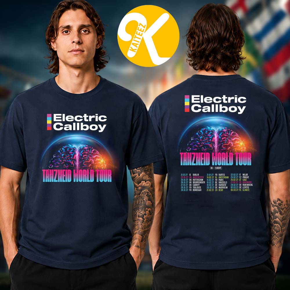 Electric Callboy Tanzneid World Tour 2027 UK And Europe Tour Dates Two Sided Unisex T-Shirt Electric Callboy Tanzneid World Tour 2027 UK And Europe Tour Dates Two Sided Unisex T-Shirt