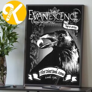 Evanescence Leeds UK 2026 World Tour At First Direct Bank Arena In Leeds UK On September 8 2026 Home Decor Poster Canvas