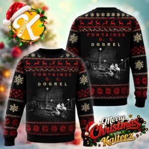 Fontaines DC Dogrel Album Cover Christmas Ugly Sweater