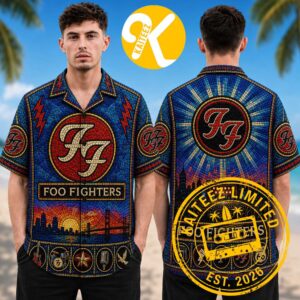 Foo Fighter Stained Glass Summer Hawaiian Shirt