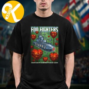 Foo Fighters Chicago IL Event Poster At Soldier Field In Chicago IL On August 8 2026 Unisex T-Shirt