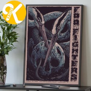 Foo Fighters Cleveland OH Event Poster At Huntington Bank Field In Cleveland OH On August 10 2026 Home Decor Poster Canvas