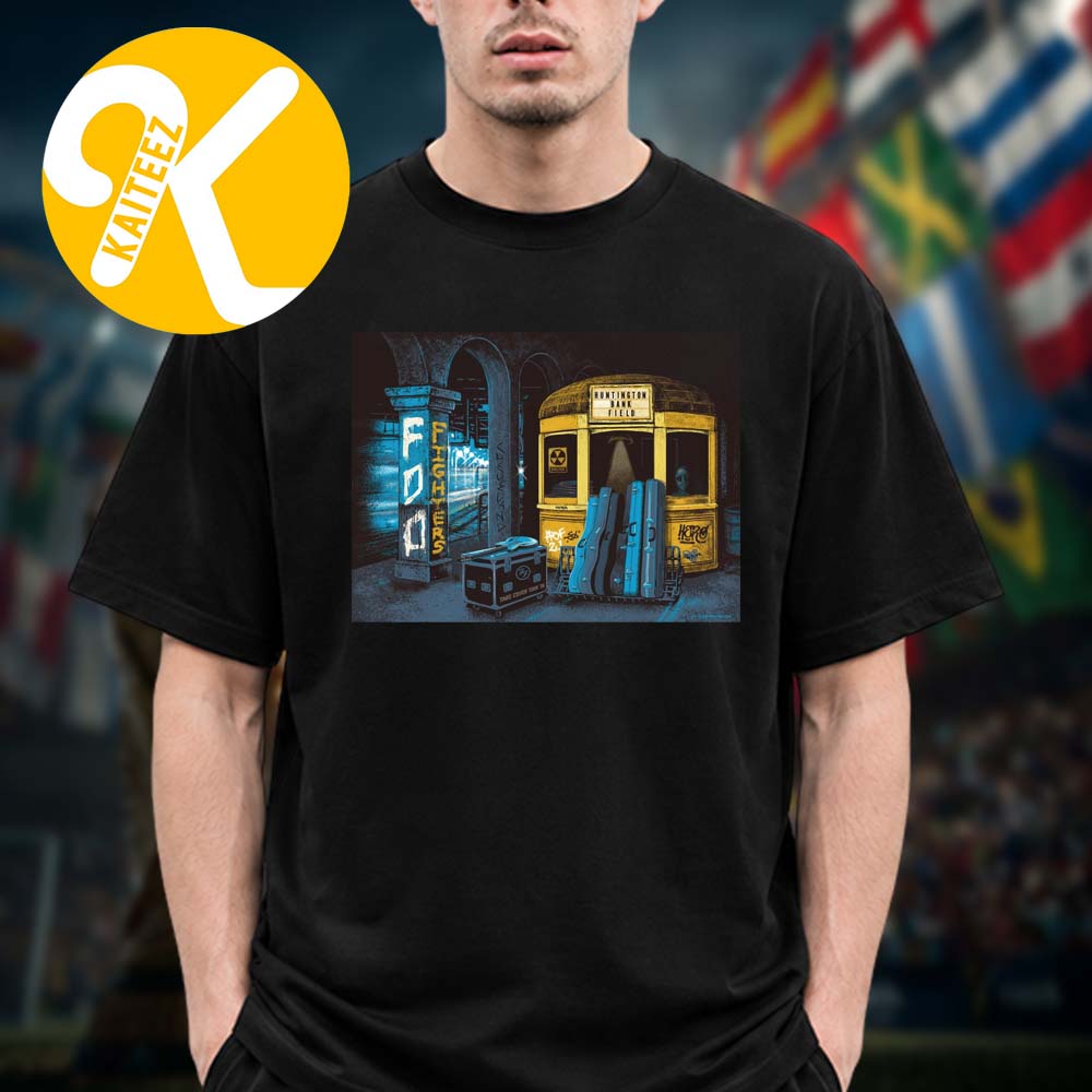 Foo Fighters Cleveland OH Vip Poster At Huntington Bank Field In Cleverland OH On August 10 2026 Unisex T-Shirt Foo Fighters Cleveland OH Vip Poster At Huntington Bank Field In Cleverland OH On August 10 2026 Unisex T-Shirt