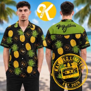 Foo Fighters Green Pine Apple Summer Hawaiian Shirt
