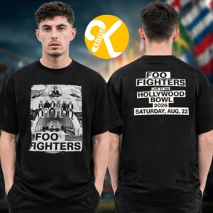 Foo Fighters Los Angeles CA Event Tee At Hollywood Bowl In Los Angeles CA On August 22 2026 Two Sided Unisex T-Shirt