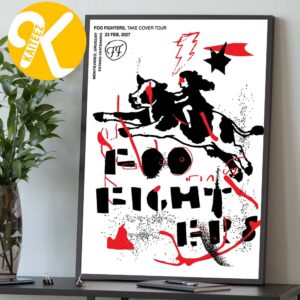 Foo Fighters Montevideo Uruguay Event Poster Take Cover Tour 2027 At Estadio Centenario On February 23 2027 Home Decor Poster Canvas