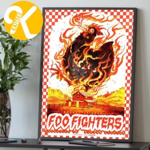 Foo Fighters Nashville TN Event Poster At Nissan Stadium In Nashville TN On August 15 2026 Home Decor Poster Canvas