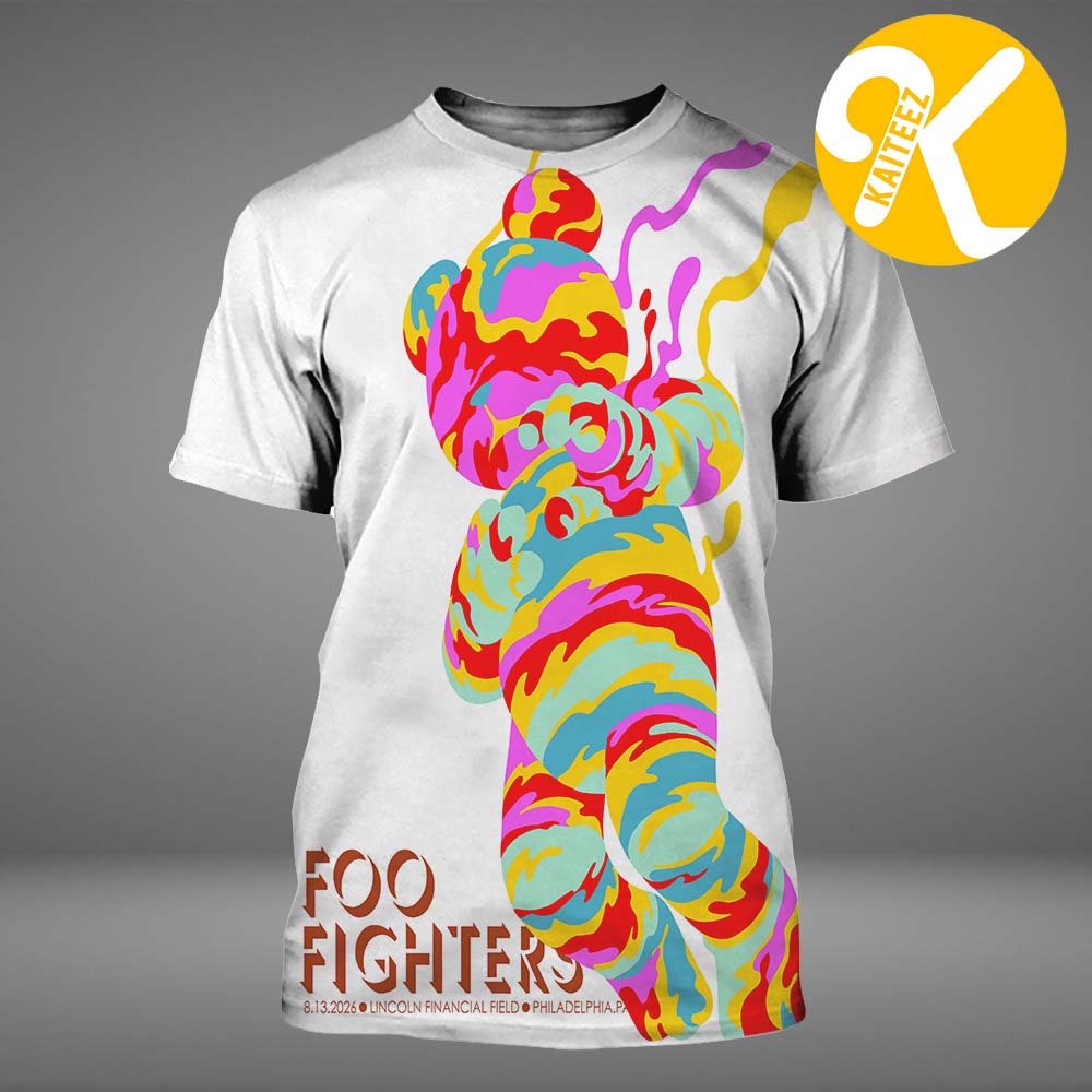 Foo Fighters Philadelphia PA Event Poster At Lincoln Financial In Philadelphia PA On August 13 2026 All Over Print Shirt Foo Fighters Philadelphia PA Event Poster At Lincoln Financial In Philadelphia PA On August 13 2026 All Over Print Shirt