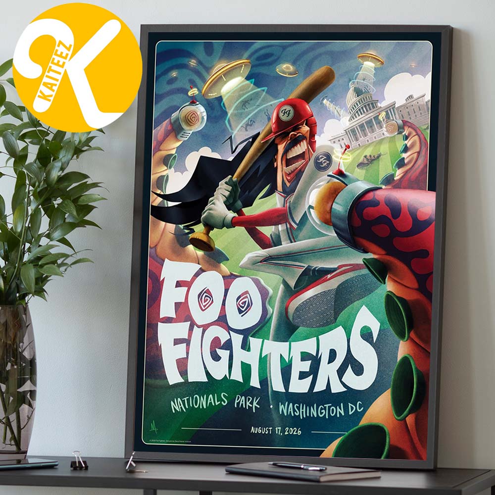 Foo Fighters Washington DC Event Poster At Nationals Park In Washington DC On August 17 2026 Home Decor Poster Canvas Foo Fighters Washington DC Event Poster At Nationals Park In Washington DC On August 17 2026 Home Decor Poster Canvas