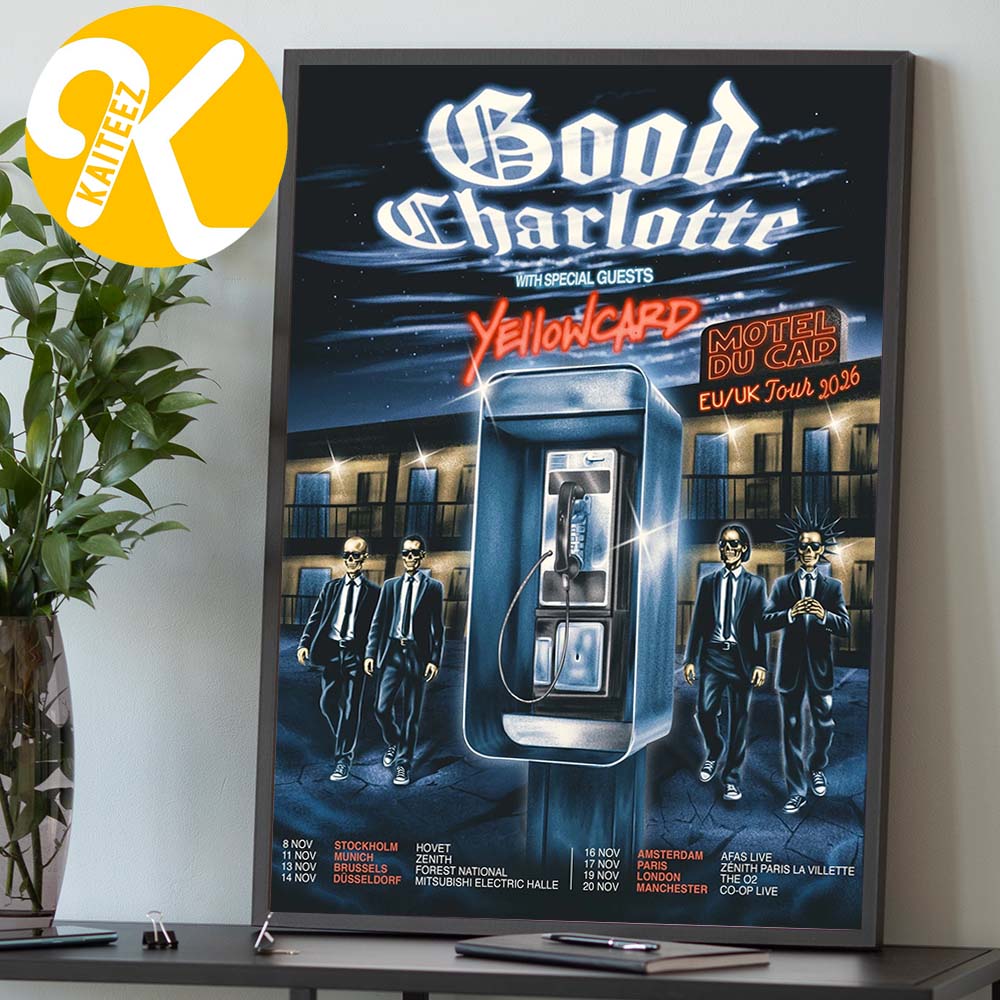 Good Charlotte Motel Du Cap EU UK Tour 2026 Tour Dates Home Decor Poster Canvas Good Charlotte Motel Du Cap EU UK Tour 2026 Tour Dates Home Decor Poster Canvas